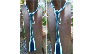 long tassels crystal beads scarf necklace fashion wholesale price 